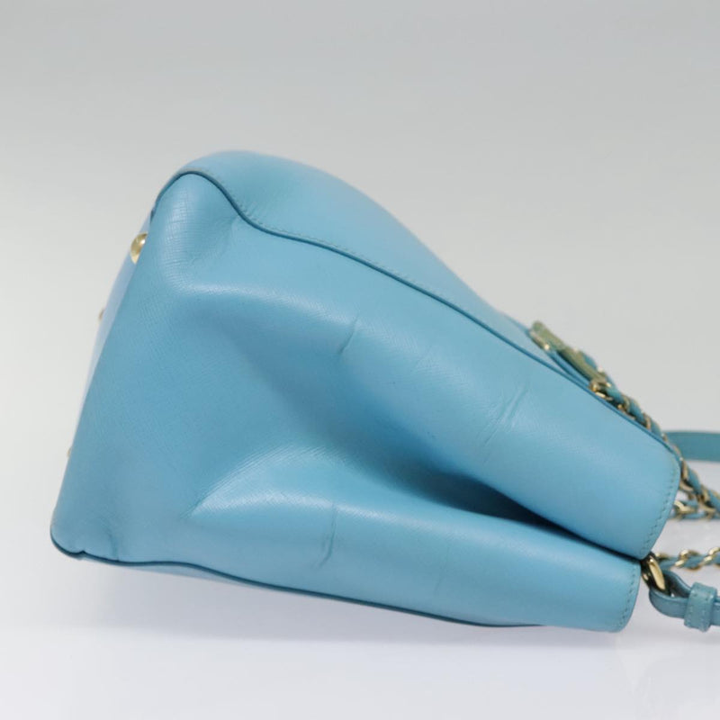 Salvatore Ferragamo Blue Leather Handbag (Pre-Owned)