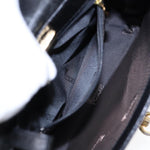 Versace Gianni Black Leather Handbag (Pre-Owned)