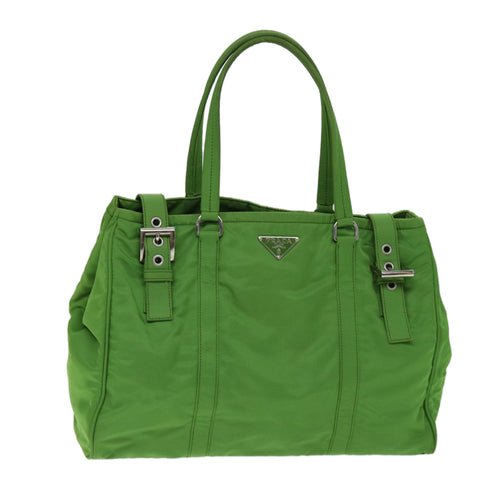 Prada Tessuto Green Synthetic Handbag (Pre-Owned)