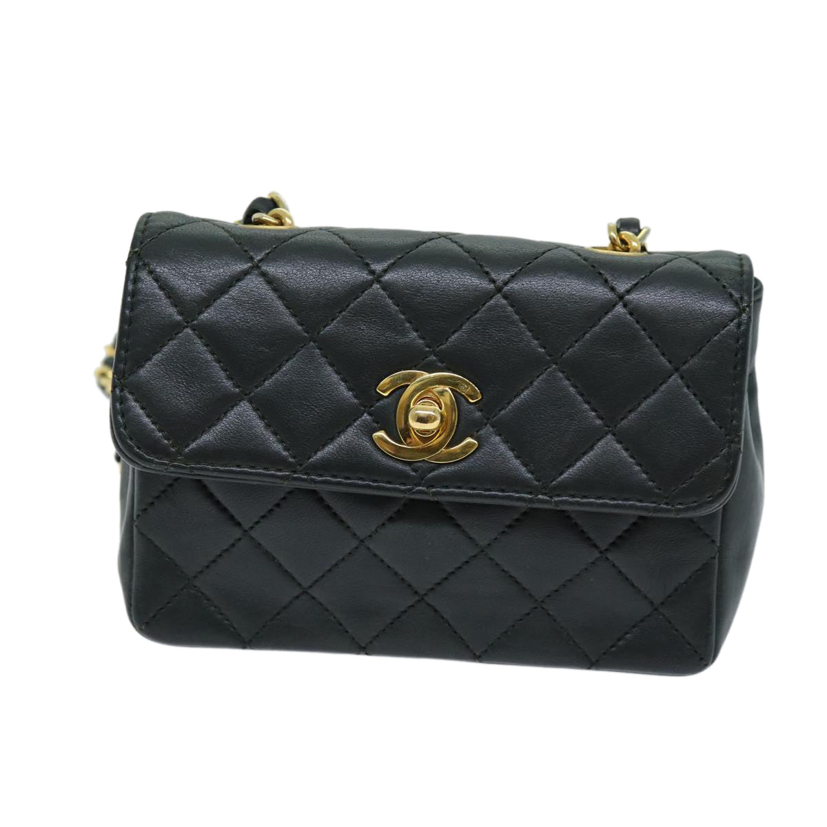 Chanel Timeless Black Leather Shoulder Bag (Pre-Owned)