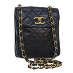 Chanel Bicolore Black Leather Shoulder Bag (Pre-Owned)