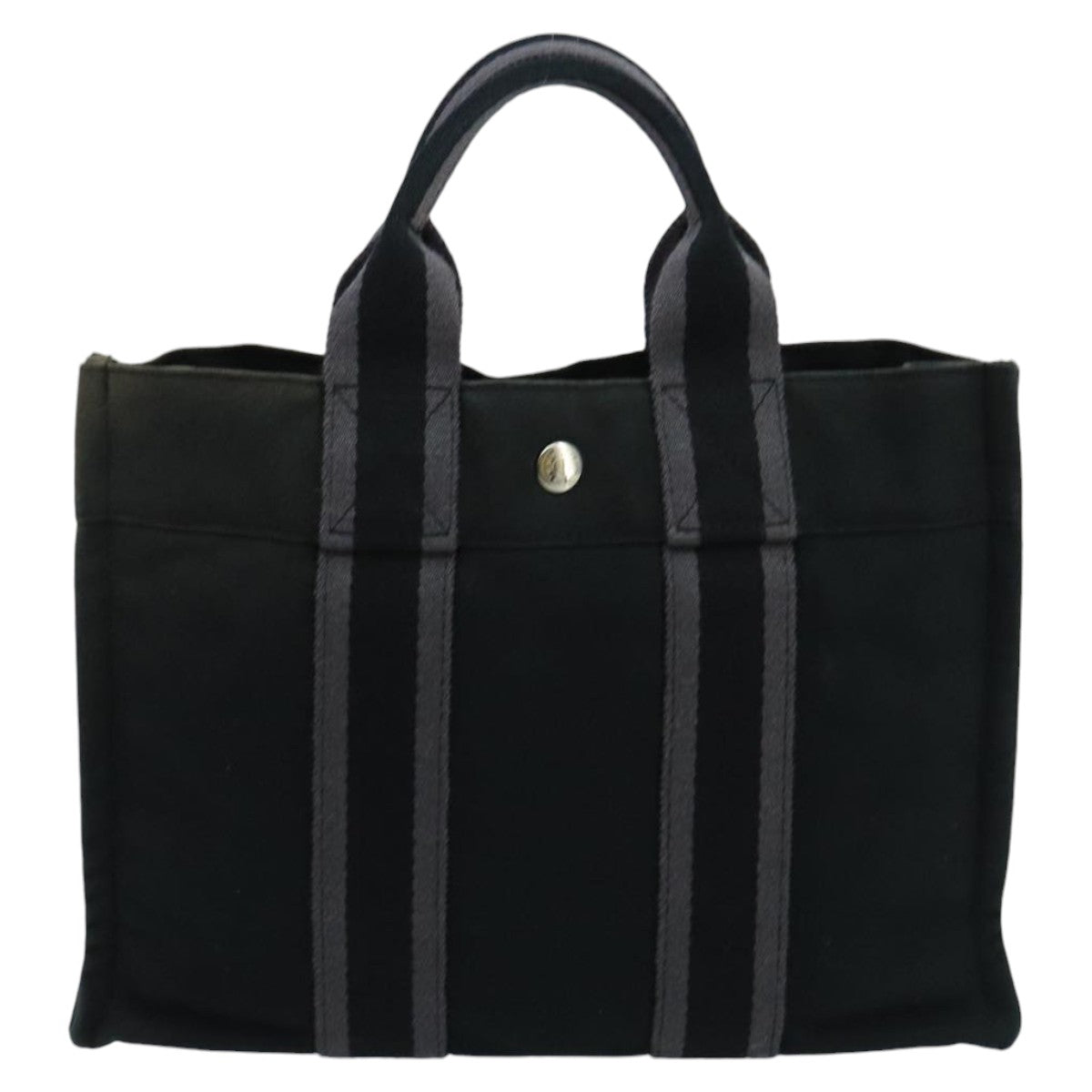 Hermès Fourre Tout Black Canvas Tote Bag (Pre-Owned)