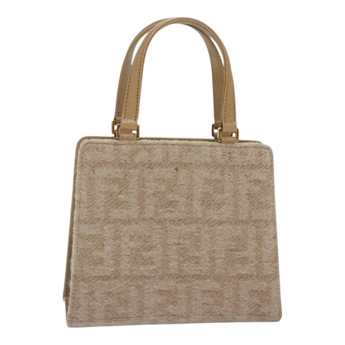 Fendi Beige Canvas Handbag (Pre-Owned)