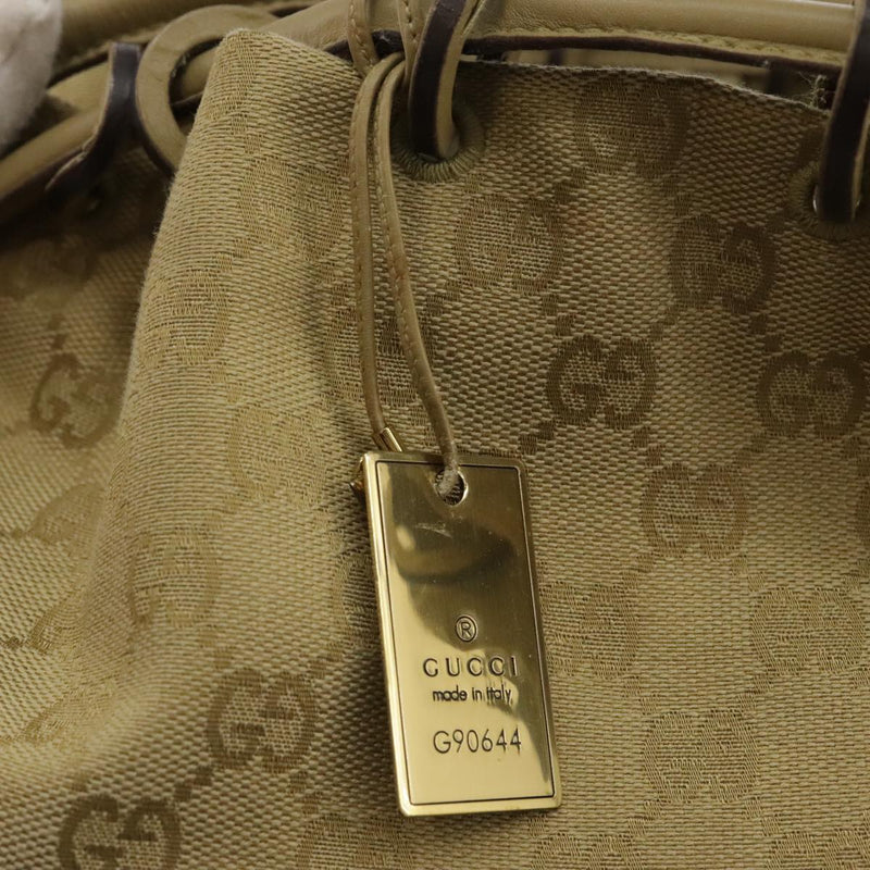 Gucci Beige Canvas Shoulder Bag (Pre-Owned)