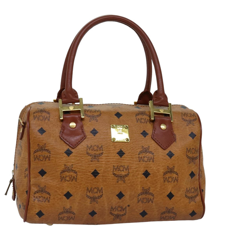 MCM Visetos Brown Canvas Handbag (Pre-Owned)