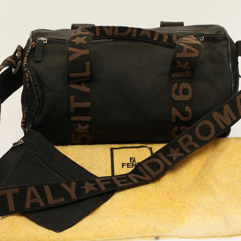 Fendi Roma Brown Synthetic Travel Bag (Pre-Owned)