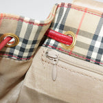 Burberry Nova Check Beige Canvas Backpack Bag (Pre-Owned)