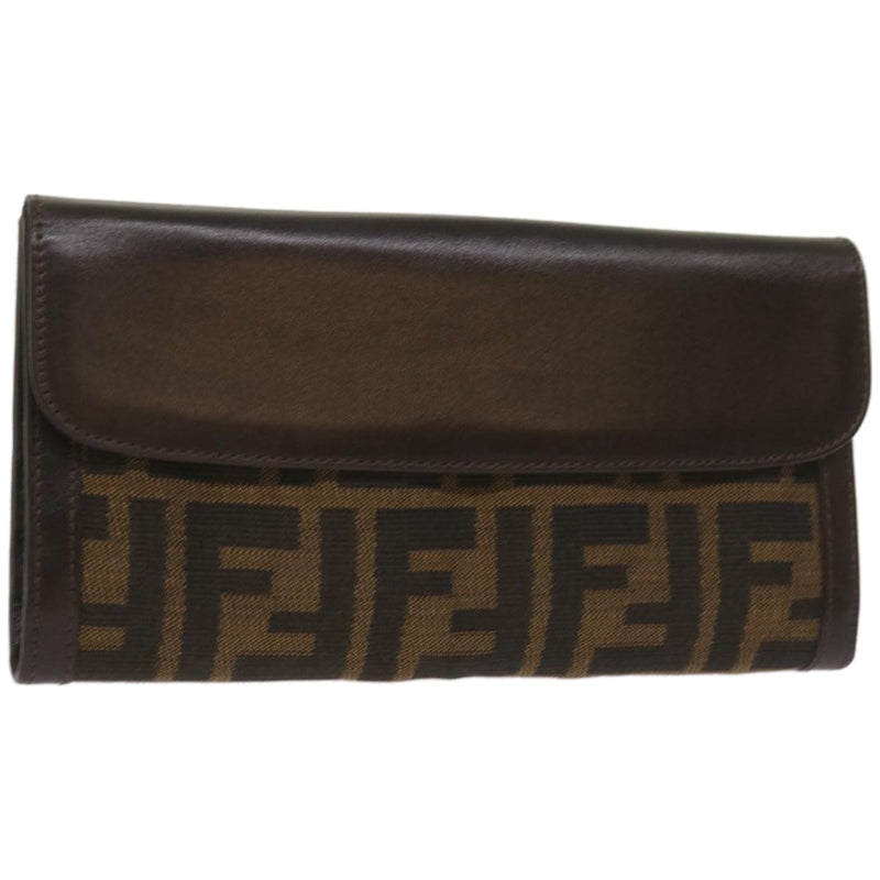 Fendi Zucca Brown Canvas Wallet  (Pre-Owned)