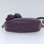 Prada Purple Leather Shoulder Bag (Pre-Owned)