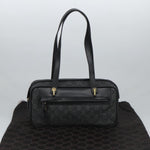 Gucci Gg Canvas Black Canvas Shoulder Bag (Pre-Owned)