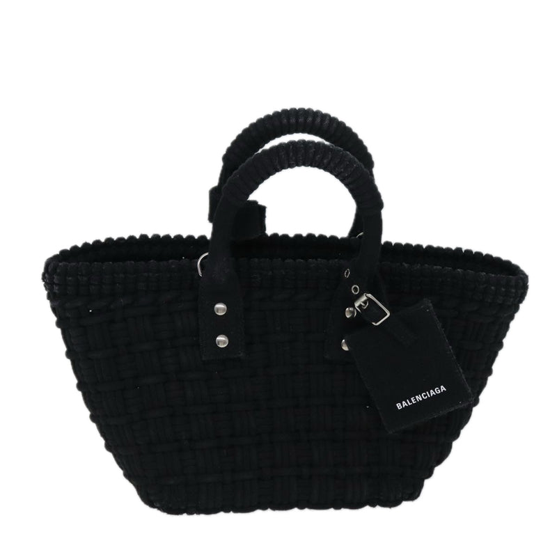 Balenciaga Bistrot Panier Black Canvas Handbag (Pre-Owned)