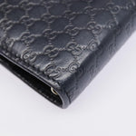 Gucci Guccissima Navy Leather Wallet  (Pre-Owned)