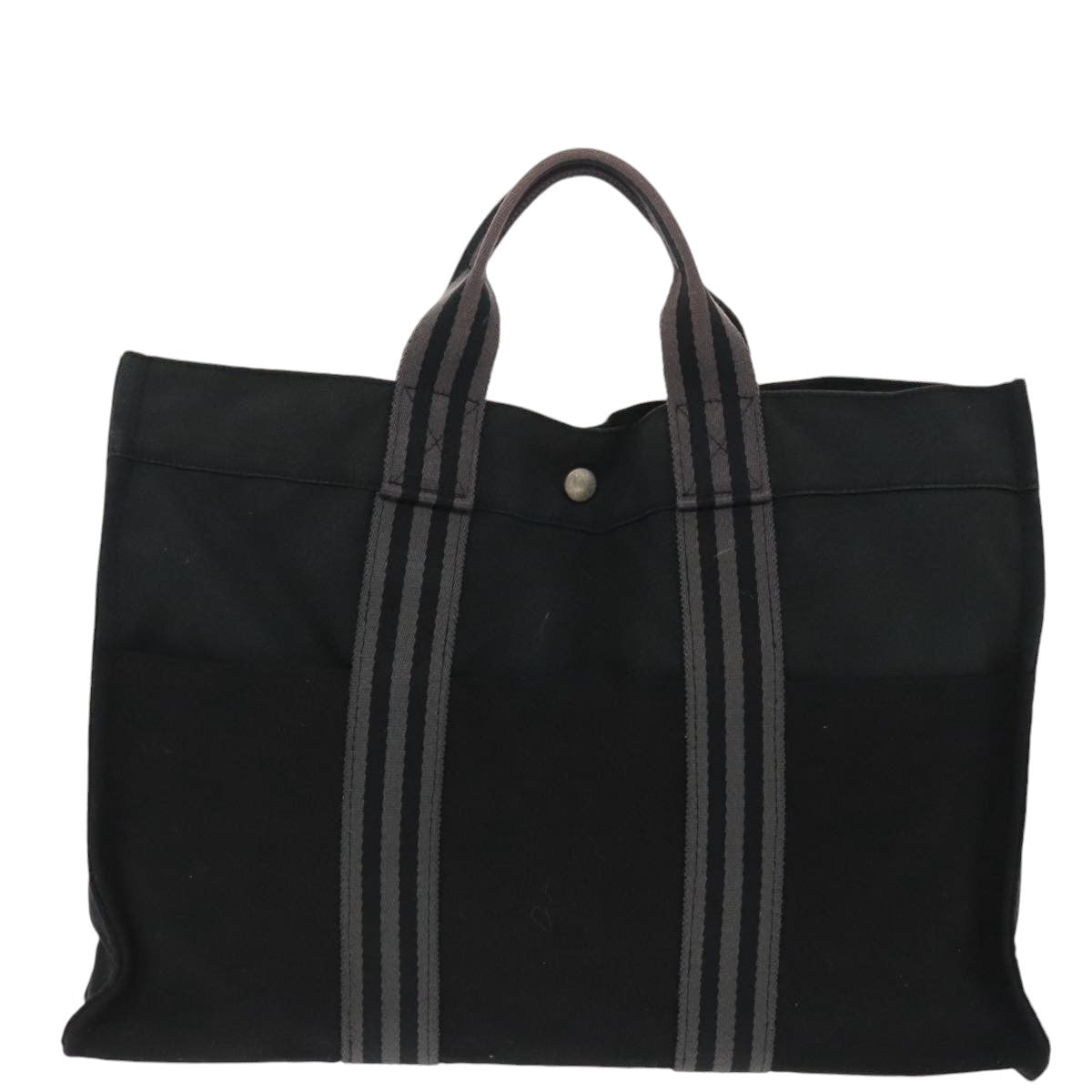 Hermès Fourre Tout Black Canvas Tote Bag (Pre-Owned)