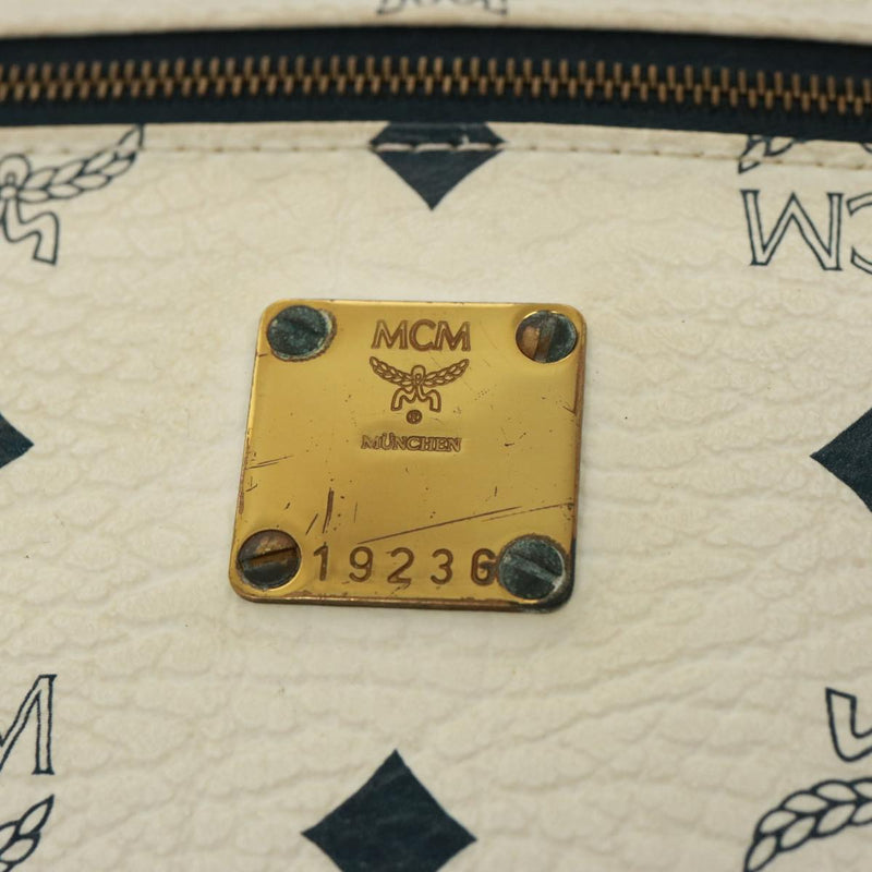 MCM Visetos White Canvas Clutch Bag (Pre-Owned)