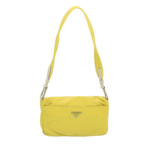 Prada Tessuto Yellow Synthetic Shoulder Bag (Pre-Owned)