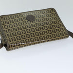 Fendi Zucchino Brown Canvas Shoulder Bag (Pre-Owned)