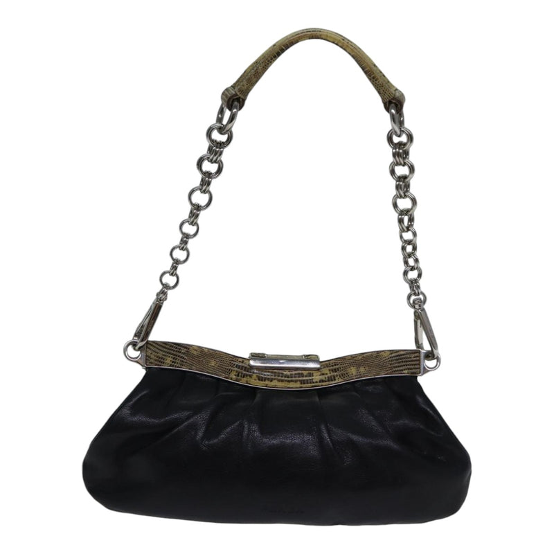 Prada Black Leather Shoulder Bag (Pre-Owned)