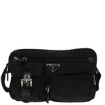 Prada Re-Nylon Black Synthetic Shoulder Bag (Pre-Owned)