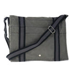 Hermès Herline Grey Canvas Shoulder Bag (Pre-Owned)