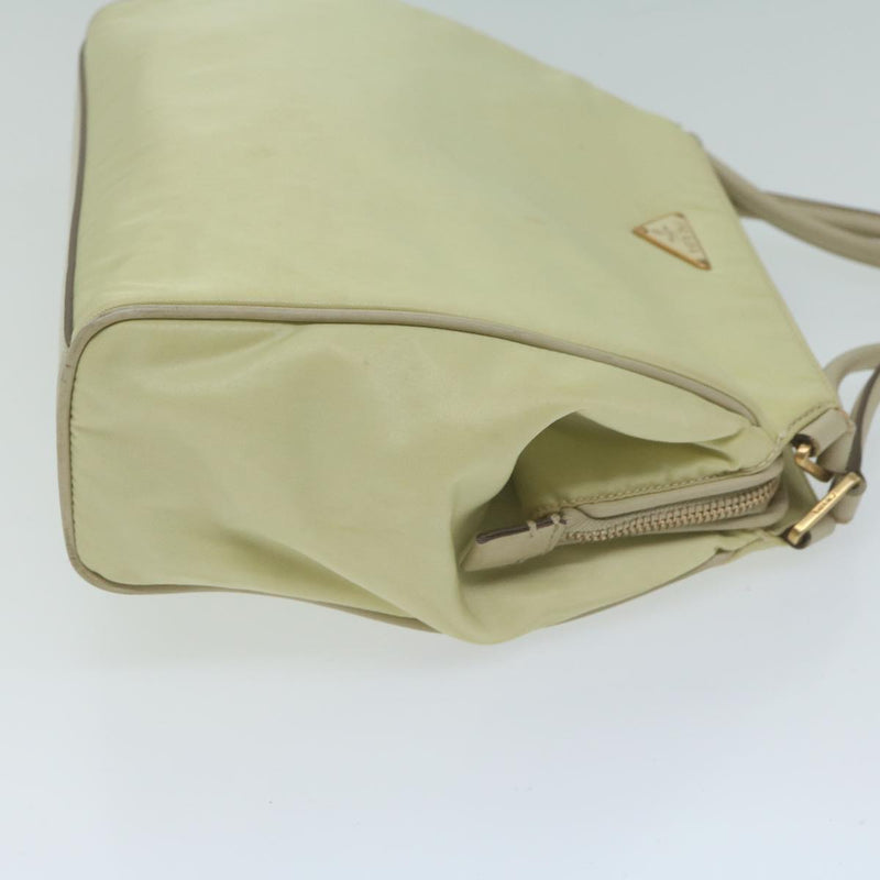 Prada Tessuto Beige Synthetic Handbag (Pre-Owned)