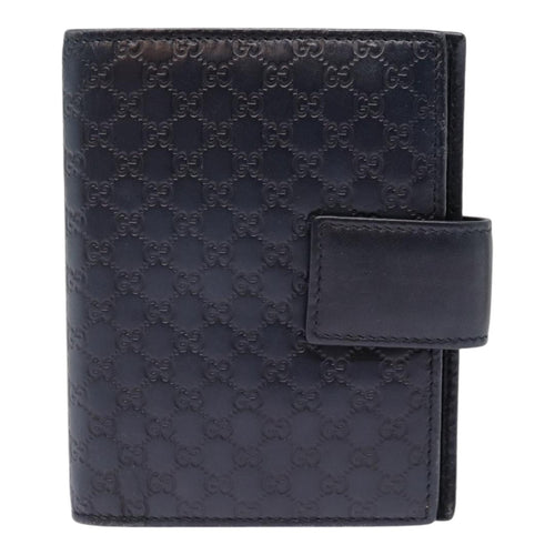 Gucci Guccissima Navy Leather Wallet  (Pre-Owned)