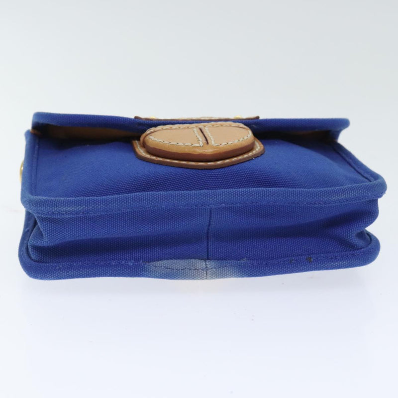 Prada Blue Canvas Shoulder Bag (Pre-Owned)