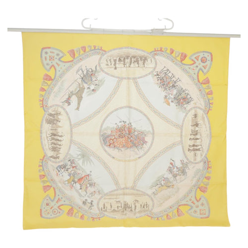 Hermès Carré 90 Yellow Silk Scarf  (Pre-Owned)