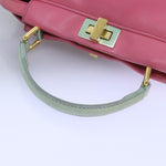 Fendi Peekaboo Pink Leather Handbag (Pre-Owned)