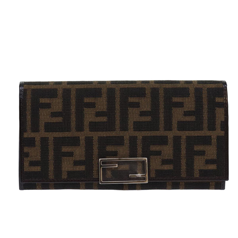 Fendi Zucca Brown Canvas Wallet  (Pre-Owned)