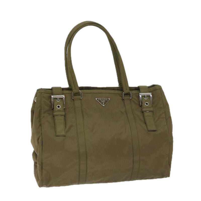 Prada Tessuto Khaki Synthetic Tote Bag (Pre-Owned)