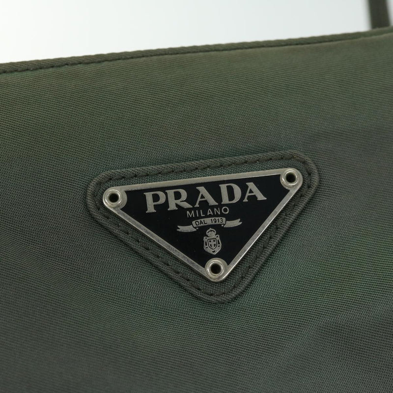 Prada Tessuto Khaki Synthetic Handbag (Pre-Owned)