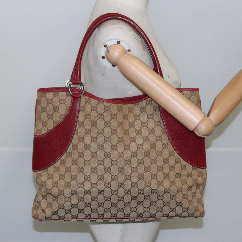 Gucci Beige Canvas Tote Bag (Pre-Owned)