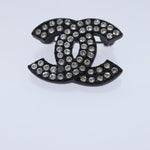 Chanel Coco Mark Black Metal Brooch Jewelry (Pre-Owned)