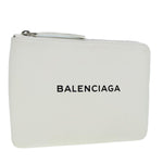 Balenciaga White Leather Clutch Bag (Pre-Owned)