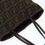 Fendi Zucca Brown Wool Tote Bag (Pre-Owned)