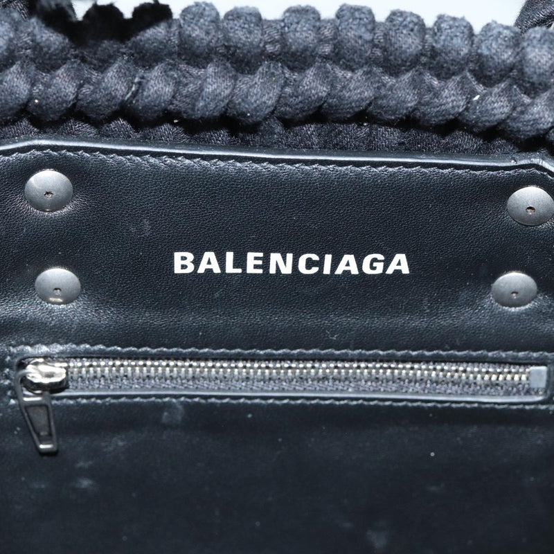 Balenciaga Bistrot Panier Black Canvas Handbag (Pre-Owned)