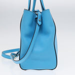 Fendi 2Jours Blue Leather Handbag (Pre-Owned)