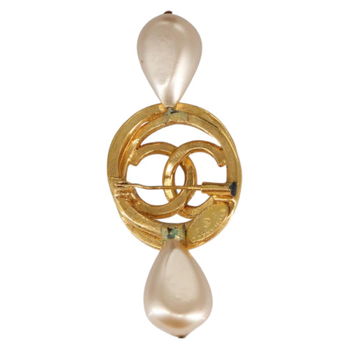 Chanel Coco Mark Gold Metal Brooch Jewelry (Pre-Owned)