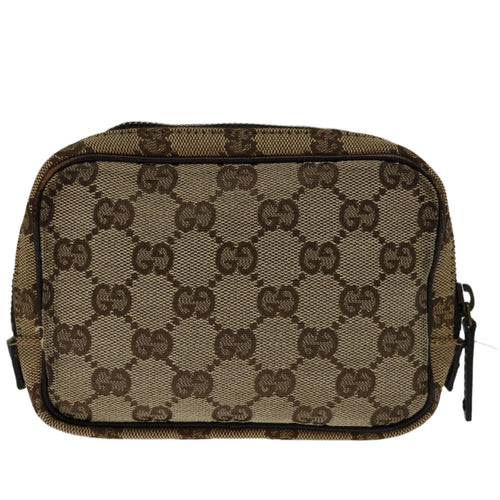 Gucci Gg Canvas Beige Canvas Clutch Bag (Pre-Owned)