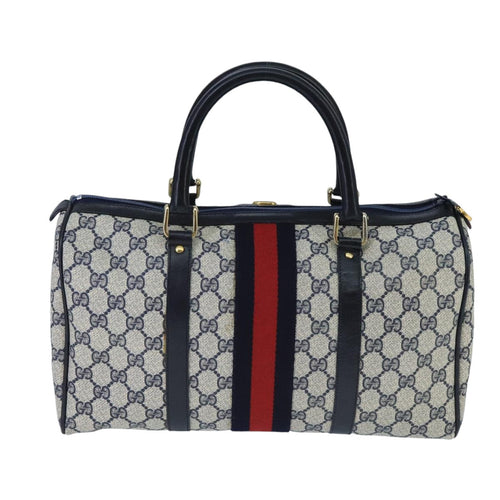 Gucci Ophidia Navy Canvas Travel Bag (Pre-Owned)