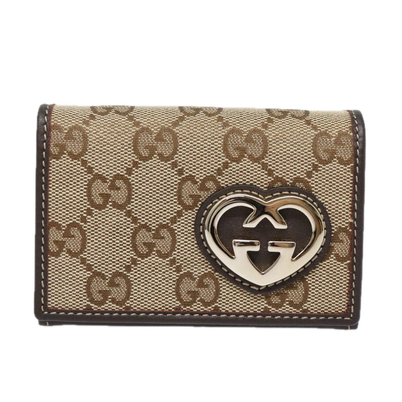 Gucci Gg Marmont Beige Canvas Wallet  (Pre-Owned)