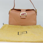 Fendi Mamma Baguette Pink Leather Shoulder Bag (Pre-Owned)