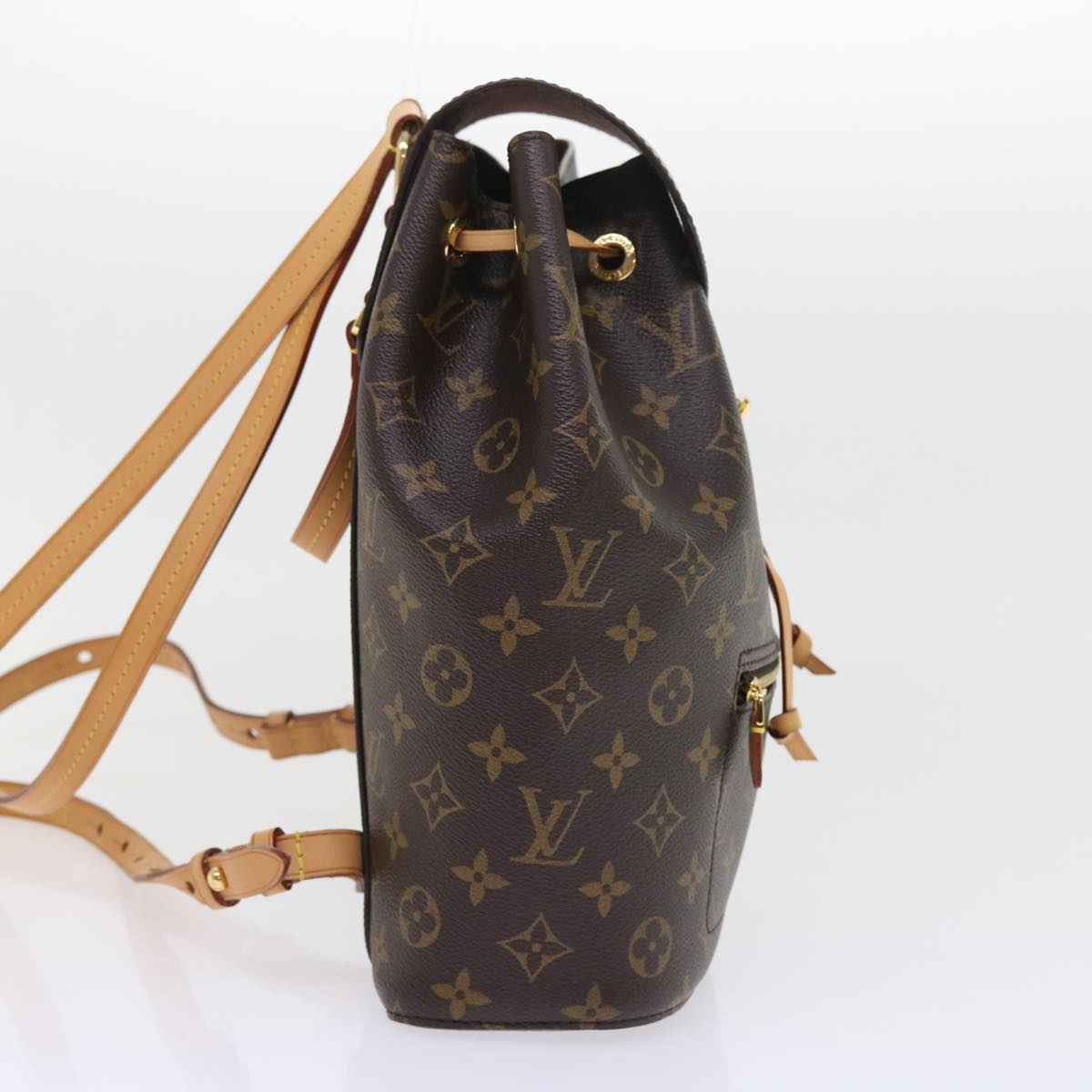 Louis Vuitton Montsouris Brown Canvas Backpack Bag (Pre-Owned)