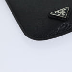 Prada Iphone Case Black Leather Phone Jewelry (Pre-Owned)