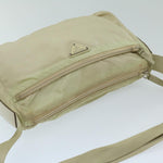 Prada Tessuto Beige Synthetic Shoulder Bag (Pre-Owned)