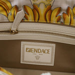 Fendi Baguette White Polyester Shoulder Bag (Pre-Owned)