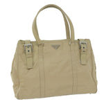 Prada Tessuto Beige Synthetic Tote Bag (Pre-Owned)