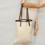 Fendi Beige Canvas Tote Bag (Pre-Owned)