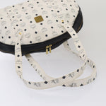 MCM Visetos White Canvas Shoulder Bag (Pre-Owned)