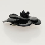 Chanel Camellia Black Plastic Brooch Jewelry (Pre-Owned)